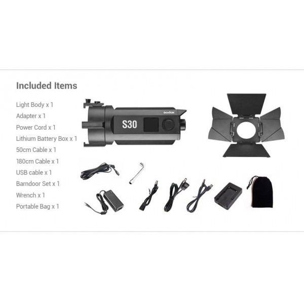 Đèn Godox S30 LED Focusing LED Light