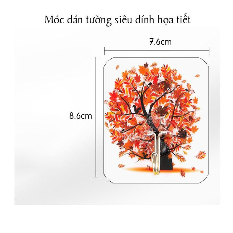 Combo 5 chiếc móc dán tường 3D chịu lực siêu dính họa tiết 3D sinh động-GIAO MÀU NGẪU NHIÊN