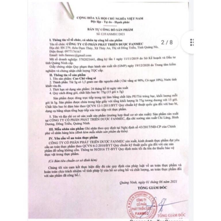 Chè Vằng Sẻ Lợi Sữa Giảm Cân Fanutrifood Faneco Cao Lỏng Uống Liền 15goi*5g | BigBuy360 - bigbuy360.vn