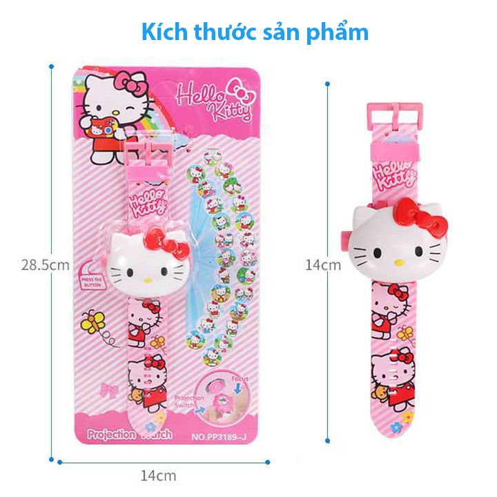 Đồng hồ chiếu hình 3D mẫu mới, Đồng hồ điện tử trẻ em chiếu hình cho bé 24 hình chủ đề hoạt hình BBShine - DH020