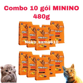 Combo 10 gói MININO thức ăn cho mèo 480g/gói