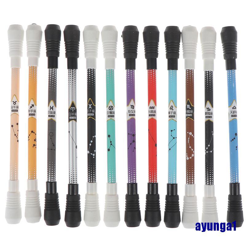 (ayunga1) None Smooth Surface Ant-slip Spinning Rotation Pen 0.5 Pen Head Fluent Writing