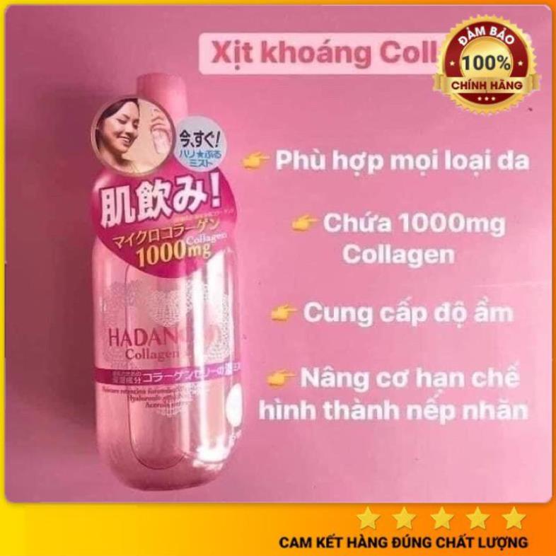 Xịt khoáng Hadanomy Collagen Mist 100mg chai 250ml [HÀNG NHẬT NỘI ĐỊA]