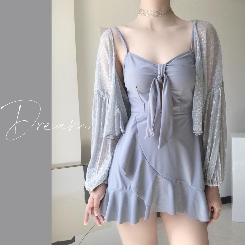 Đồ Bơi Một Mảnh Tay Dài Thời Trang Mùa Hè Dành Cho Nữ