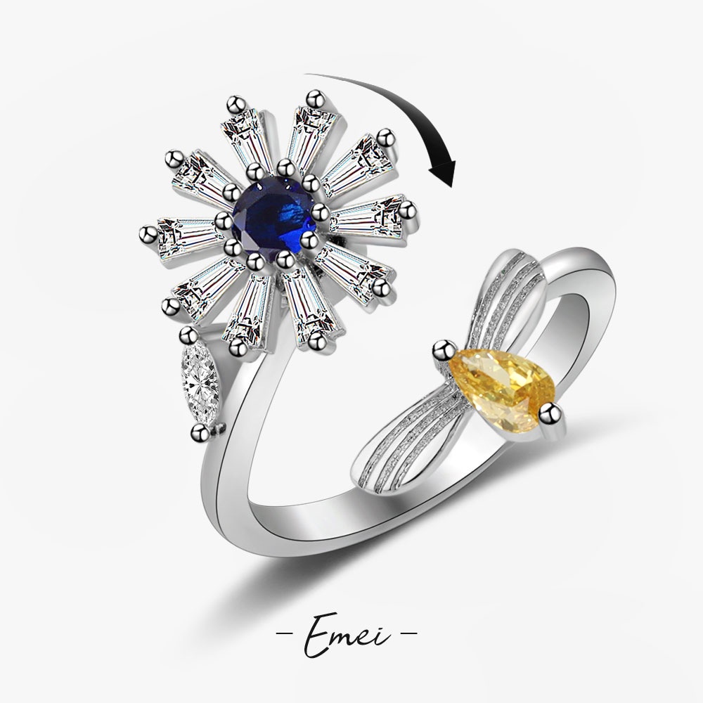 Nhẫn Xoay Hình Hoa Cúc / Ong Phong Cách Nhật Hàn Thời Trang Cho Nữ