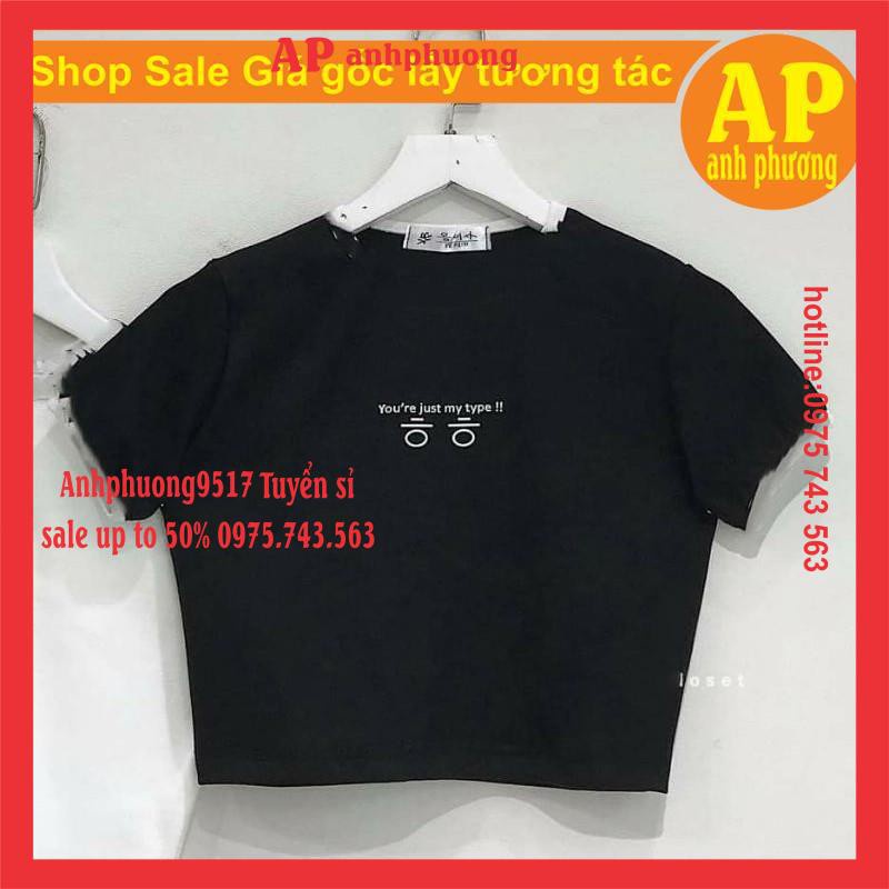 Áo Croptop nữ ôm body tay ngắn You're Hàn Quốc,chất bodip  sexy cá tính