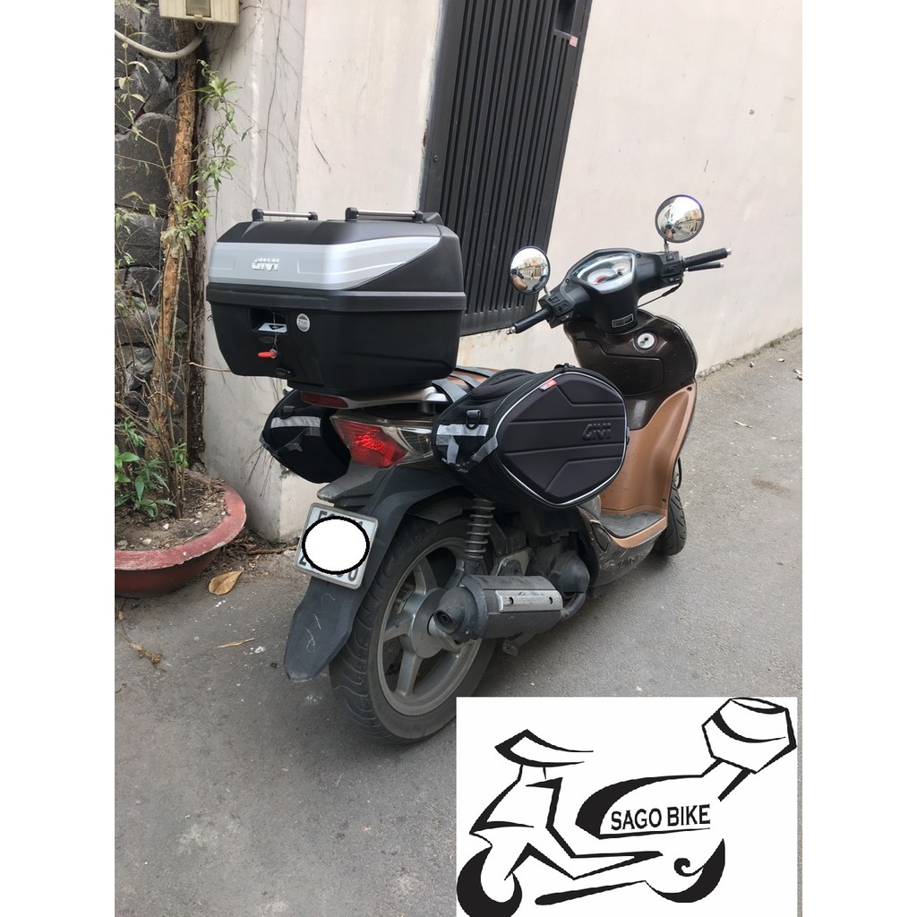 Combo thùng xe Shark mẫu givi B32N-ADV và túi cặp hông givi EA101B