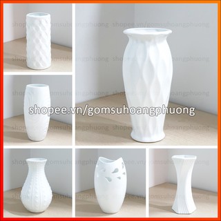 Lọ hoa sứ sương trắng Bát Tràng - BST03 - 6 mẫu