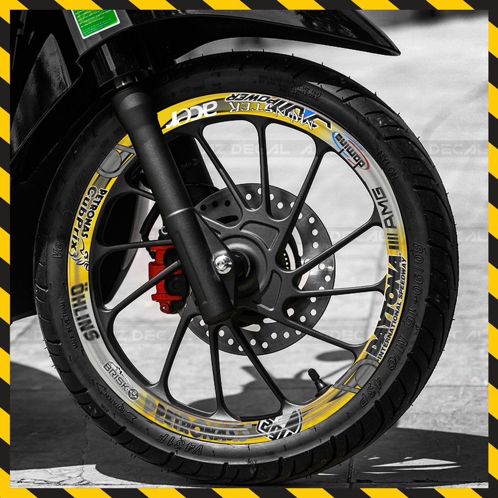 Tem Dán Vành Xe Máy DAYTONA AMG | FullV05 | Chất Liệu Decal Cao Cấp Thiết Kế Kín Mâm, Chống Nước, Bền Màu