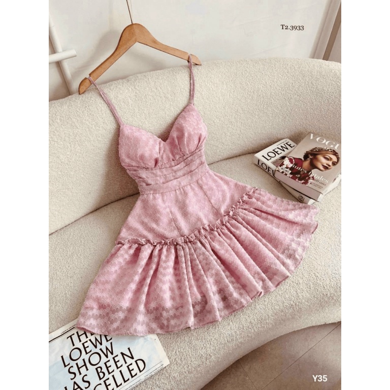 (Free Ship) ĐẦM XỐP REN TƠ HAI DÂY DÁNG XÒE MẪU Y HÌNH MẶC LÀ XINH UP Shop VLTN