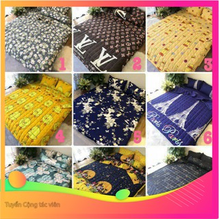 Trọn bộ chăn hè 5 món ga gối Poly