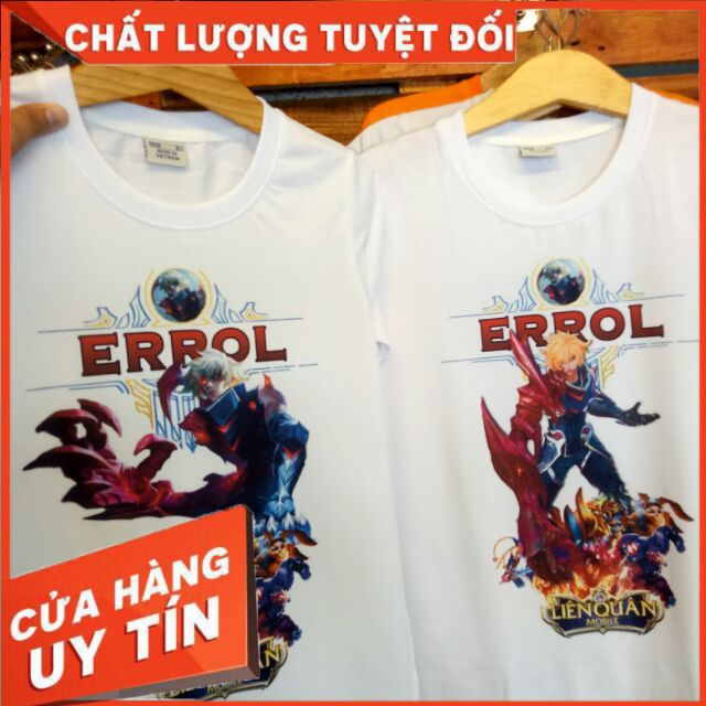 [ SALE 50% ] Áo thun tướng Errol  liên quân Mobile (nhận in tướng theo yêu cầu)