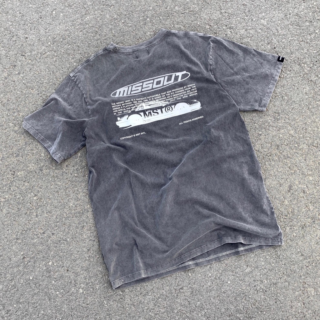 Áo thun Missout wash áo thun MST GARAGE JDM WASH TEE Xám full tag nam nữ - GIN STORE