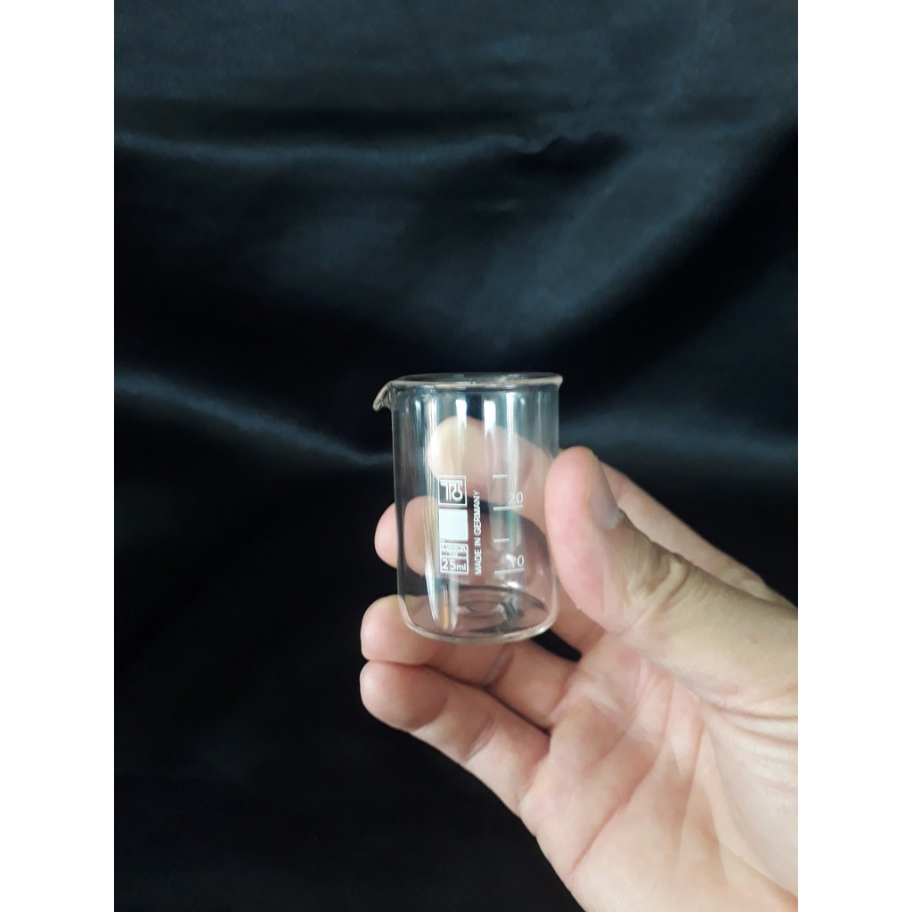 Cốc đốt 25ml đun làm son môi, mỹ phẩm, dược liệu tiêu chuẩn EU TGI Germany | TGI beaker glass