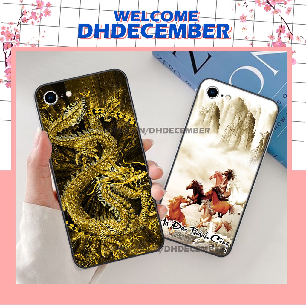 Ốp lưng iphone 7 / 8 / SE 2020 in hình thư pháp tâm an vạn sự an ,mã đáo thành công SIÊU CHẤT