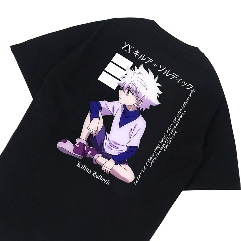 Áo thun tay ngắn dáng rộng họa tiết Anime Hunter x Hunter - Killua Zoldyck thời trang