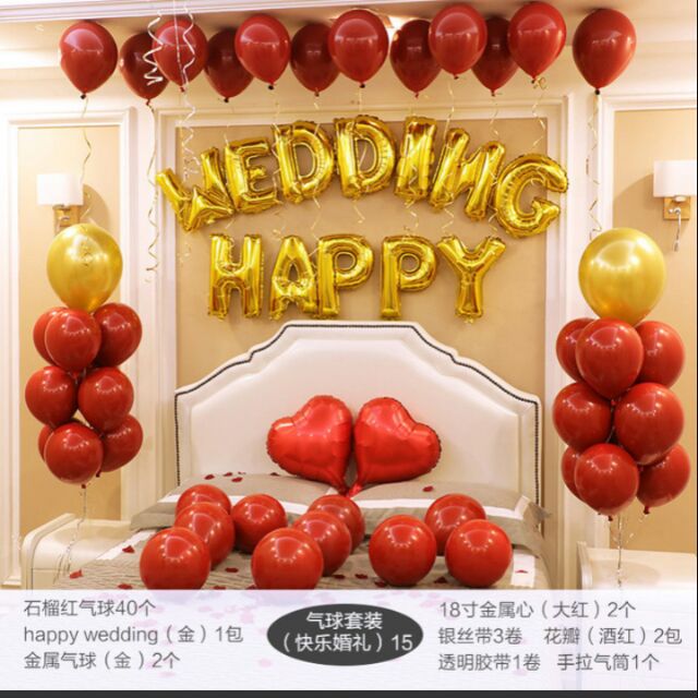 Set bóng bay trang trí đám cưới a64