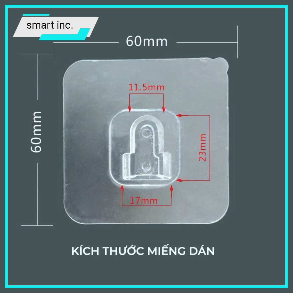 Móc Chữ U Dán Treo Đồ Đỡ Ổ Cắm Điện Tranh Ảnh Cục Phát Wifi Dính Chắc Trong Suốt Móc Dán Gắn Tường Máng Đồ Chịu Lực