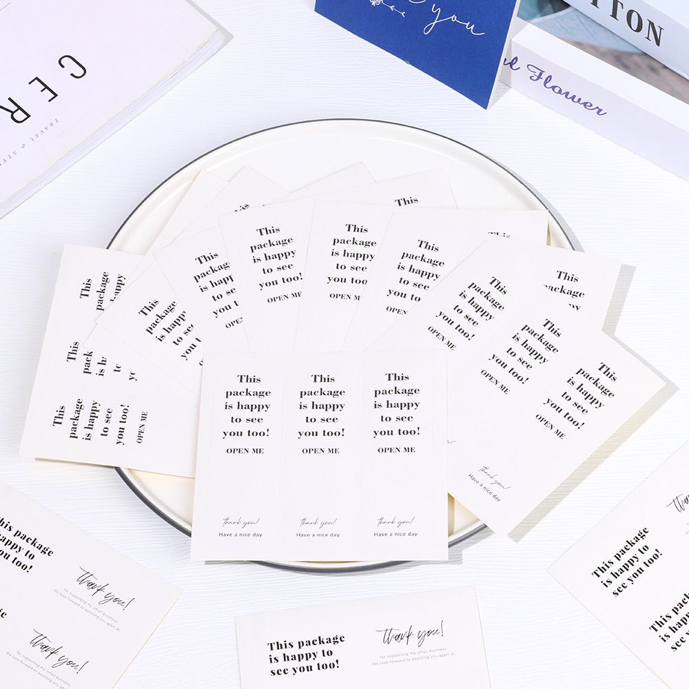 Set 30 nhãn dán in chữ Thank You độc đáo trang trí gói hàng ngày