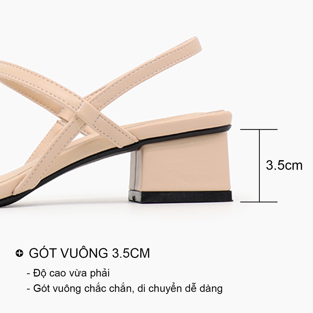 Giày cao gót nữ đế vuông 3 phân quai mảnh mũi vuông bAimée&amp;bAmor - MS1589 01