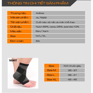 Cuốn bảo vệ mắt cá chân thể thao Aolikes AL7529 (1 đôi)