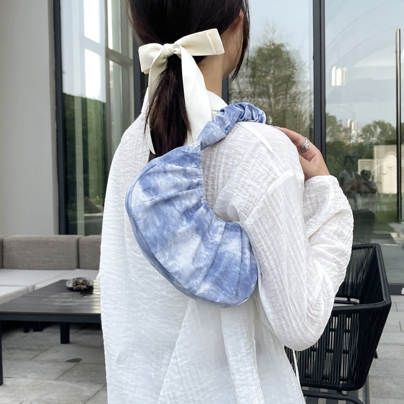 Túi Đeo Vai / Xách Tay Bằng Vải Canvas Nhuộm Màu Đơn Giản Cho Nữ