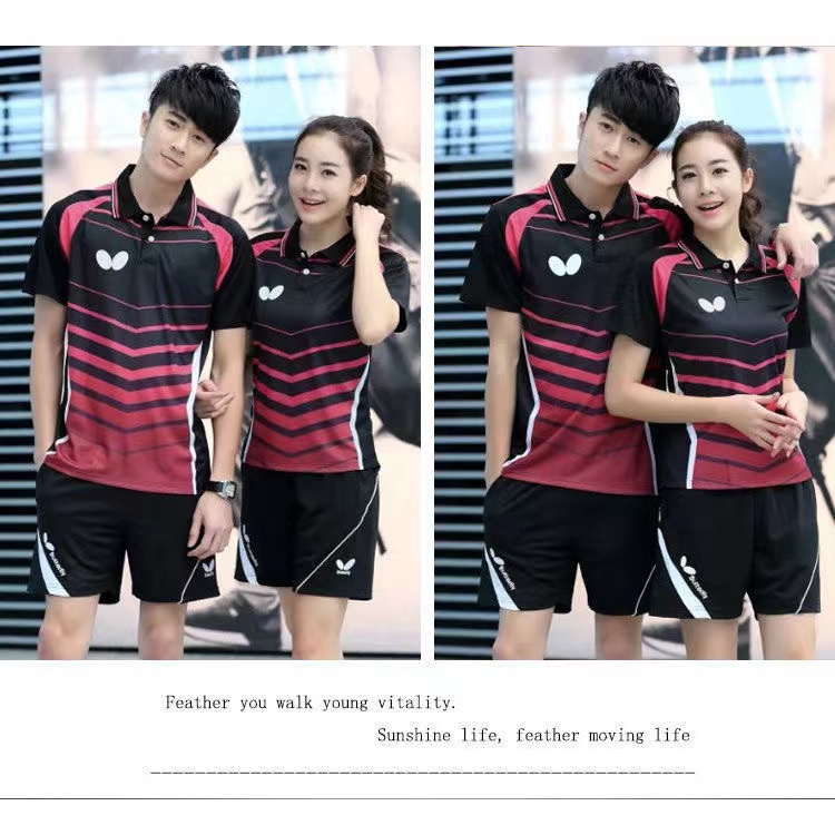 Áo Bóng Bàn Tay Ngắn In Họa Tiết Bươm Bướm Thời Trang 2022 Cho Nam Và Nữ