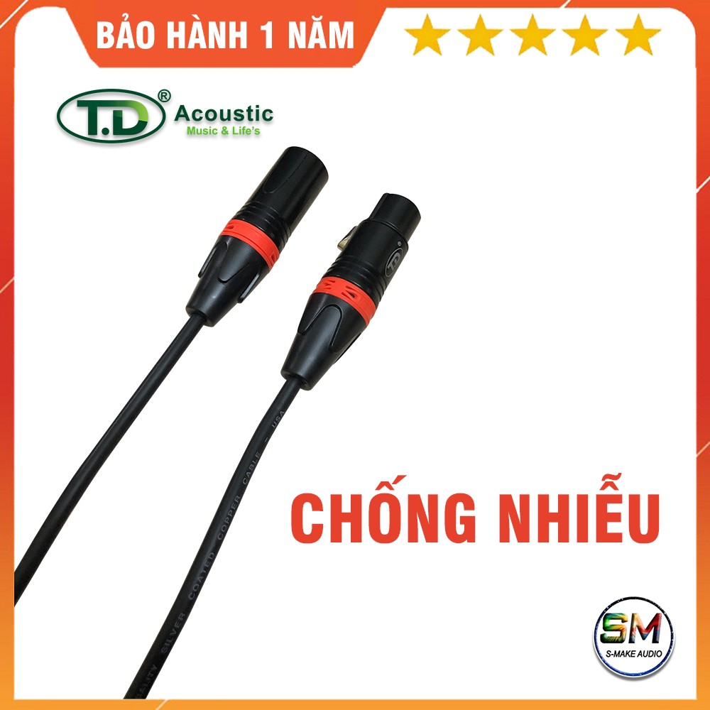 Dây Canon âm thanh TD Acoustic - dây canon chống nhiễu - smake audio