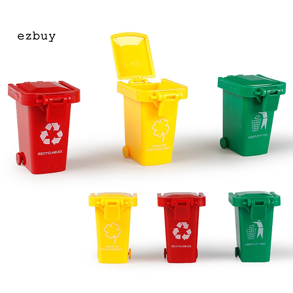 Bộ 3 Thùng Rác Đồ Chơi Nhỏ Dễ Thương Cho Trẻ Em