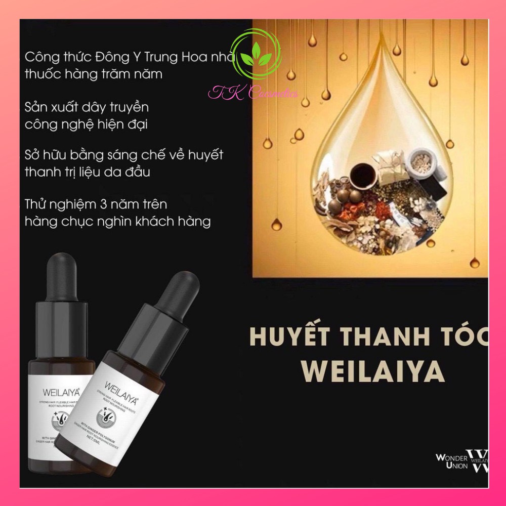 Serum Huyết Thanh Mọc Tóc Weilaiya [ Combo quà tặng hấp dẫn] Serum tóc Weilaiya Chính Hãng