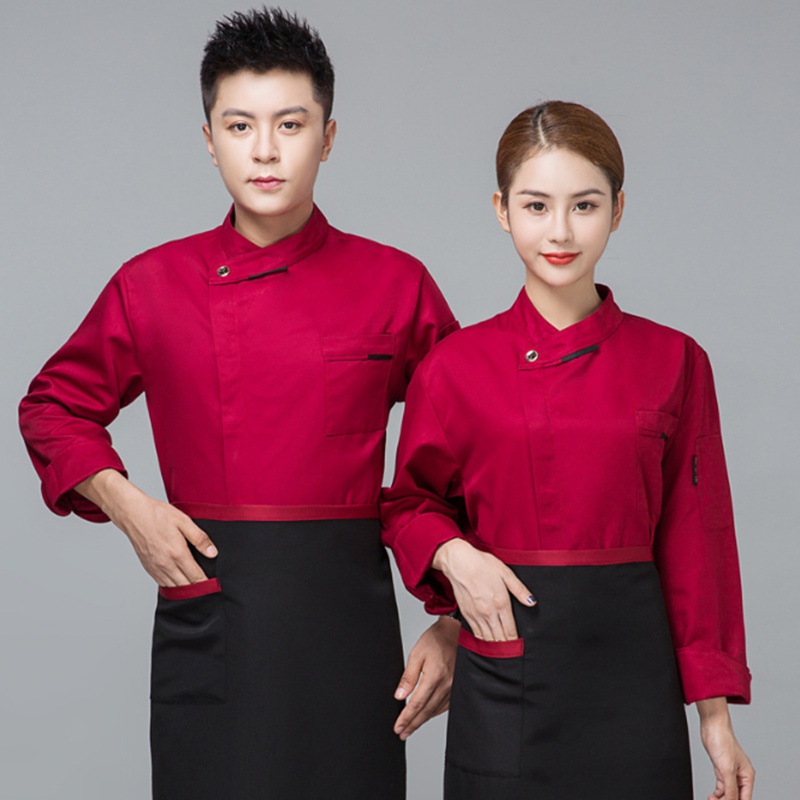 Đồng Phục Đầu Bếp Dài Tay Vải cotton Trang Trí Bánh Ngọt Cho Nam Và Nữ