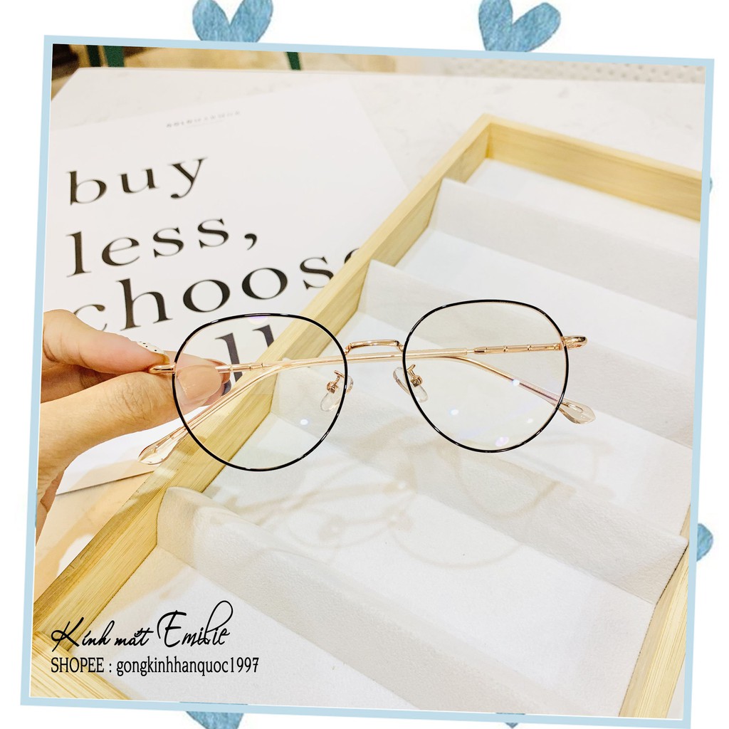 Gọng kính mảnh nhẹ ⚡𝑭𝑹𝑬𝑬𝑺𝑯𝑰𝑷⚡ tròn bầu nam nữ Kính mắt Emilie - Kính cận hot 2021 | BigBuy360 - bigbuy360.vn