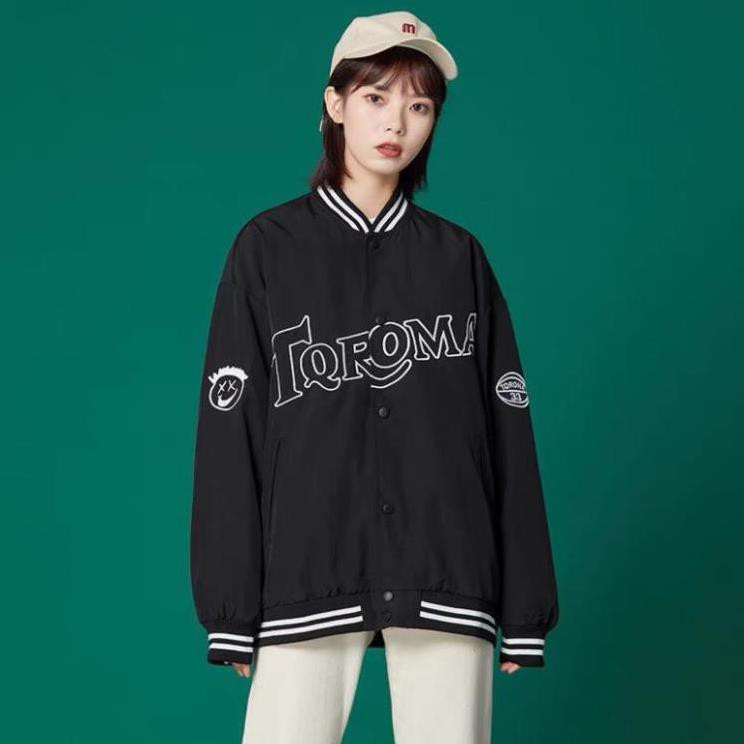 Áo khoác dù bomber unisex form rộng TORONA bóng chày nam nữ thời trang kmg