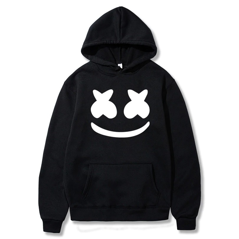 Áo Hoodie In Hình Marshmello Phong Cách Hip Hop Cá Tính Cho Nam