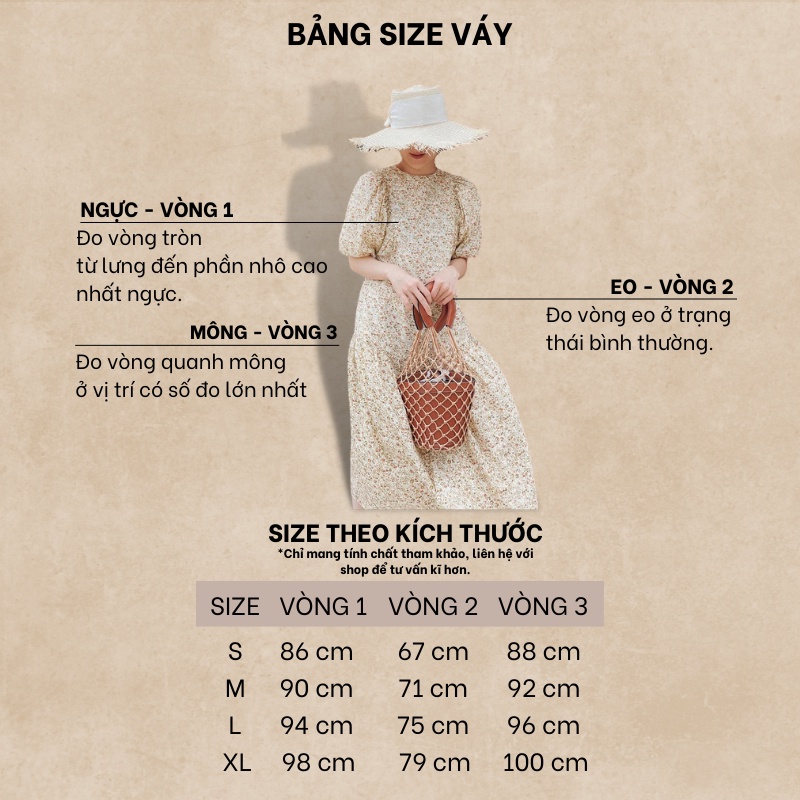 Váy Maxi Đi Biển Hở Lưng Tay Bồng Xoắn Ngực Có Lớp Lót Sinita
