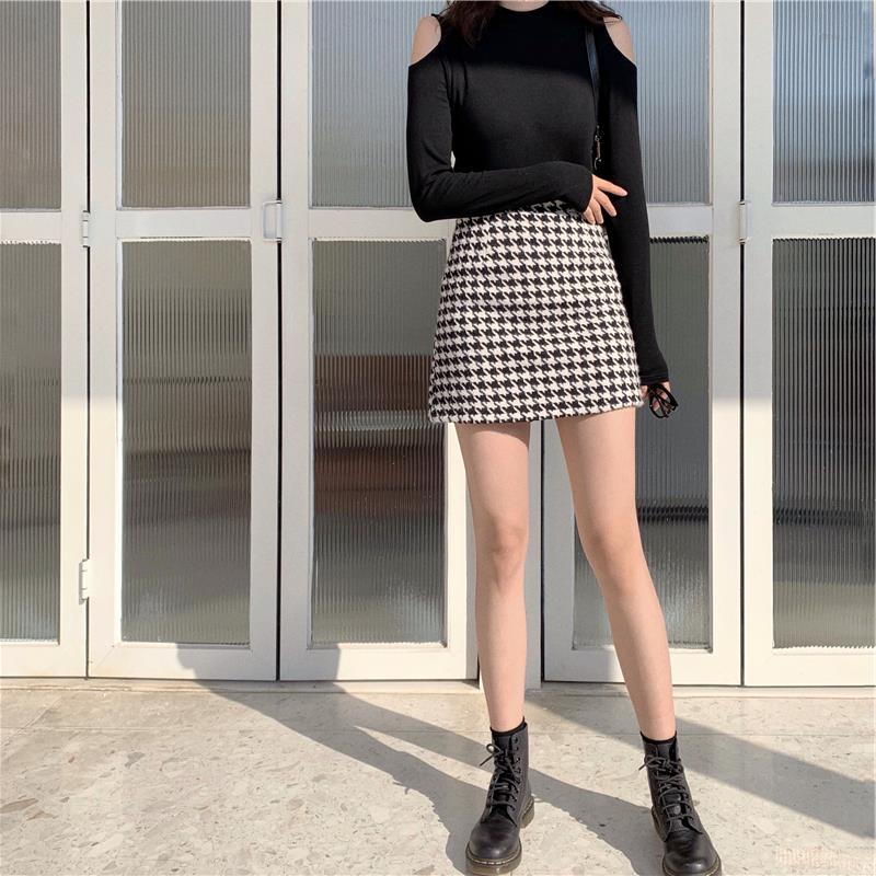 Chân Váy Sọc Ca Rô Dáng Ôm Thời Trang Xinh Xắn Cho Nữ