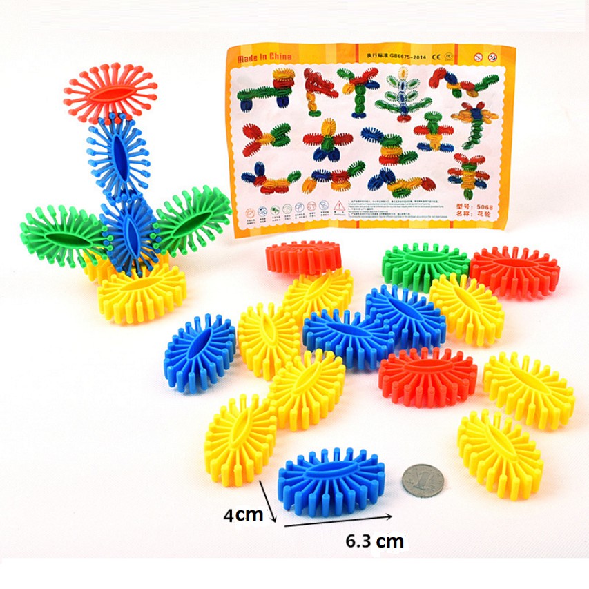T68 T27 - Túi Lego hình bánh xe elip và túi hình hoa mặt trời
