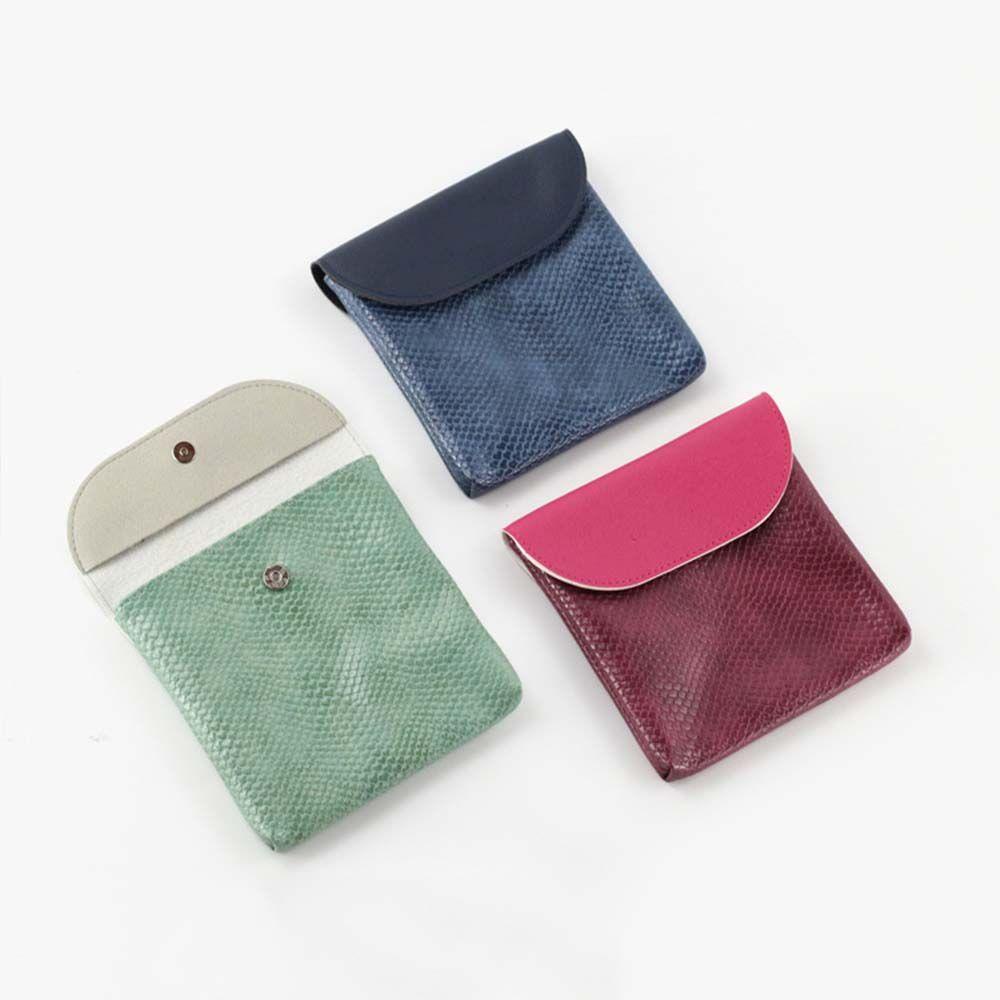 HARRIETT Túi Da PU Đựng Tiền Xu / Thẻ / Chìa Khóa Đơn Giản Thời Trang