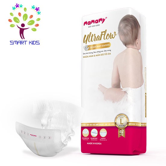 Tã dán tã quần Mamamy Ultraflow nhập khẩu Hàn Quôc S54/M46/L42/XL36 M46/L42/XL32/XXL26
