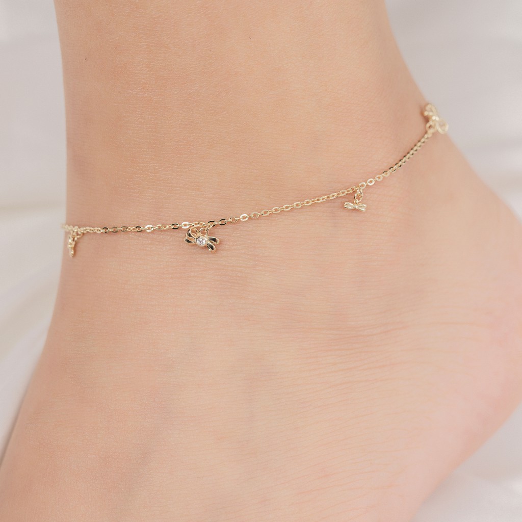 Lắc chân vàng 14k LCLF07 Huy Thanh Jewelry