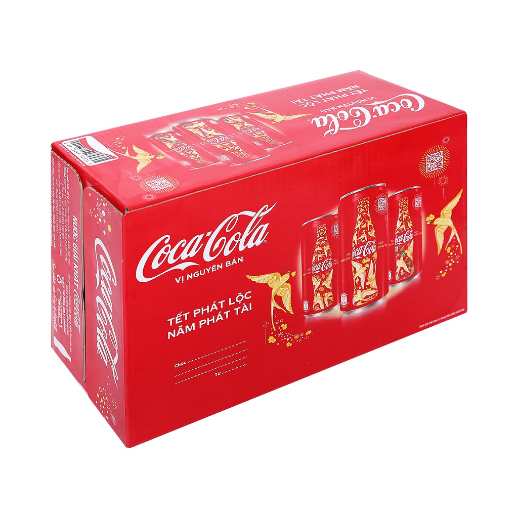 Thùng 24 lon nước ngọt Coca Cola 320ml