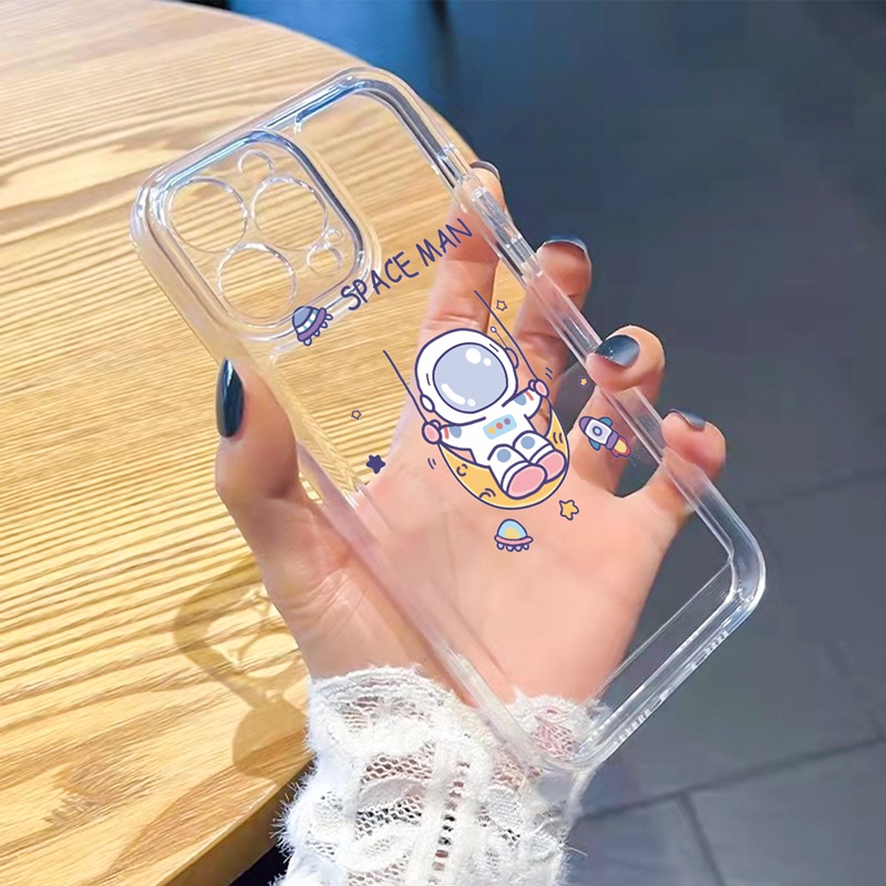 Ốp lưng iphone Ốp điện thoại Suntaiho tpu silicon hình phi hành gia thích hợp cho iPhone 11 pro 13 12 pro max xs max x xr 7 8 plus