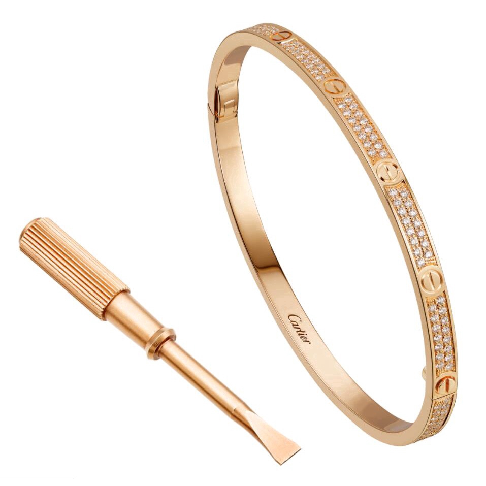 LOVE BRACELET, SMALL MODEL, PAVÉ PINK GOLD DIAMONDS | BigBuy360 - bigbuy360.vn