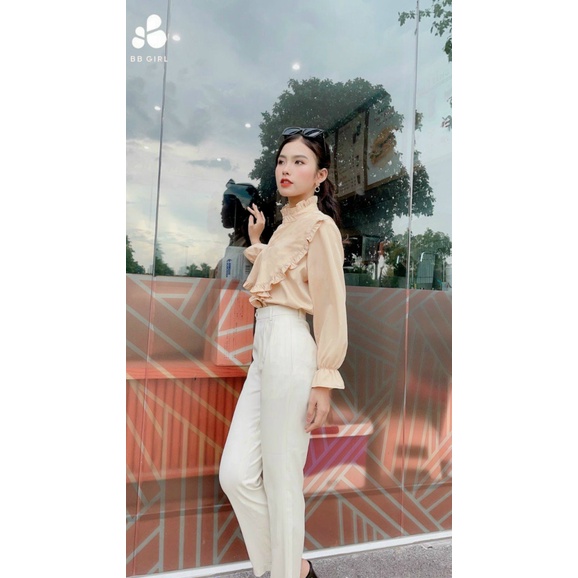 Áo Sơ Mi Nữ Công Sở Bèo Cổ Tay Dài Chất Mango Mát Mặc Đẹp phù Hợp Đi Làm, Đi Chơi [NEW UNISEX]