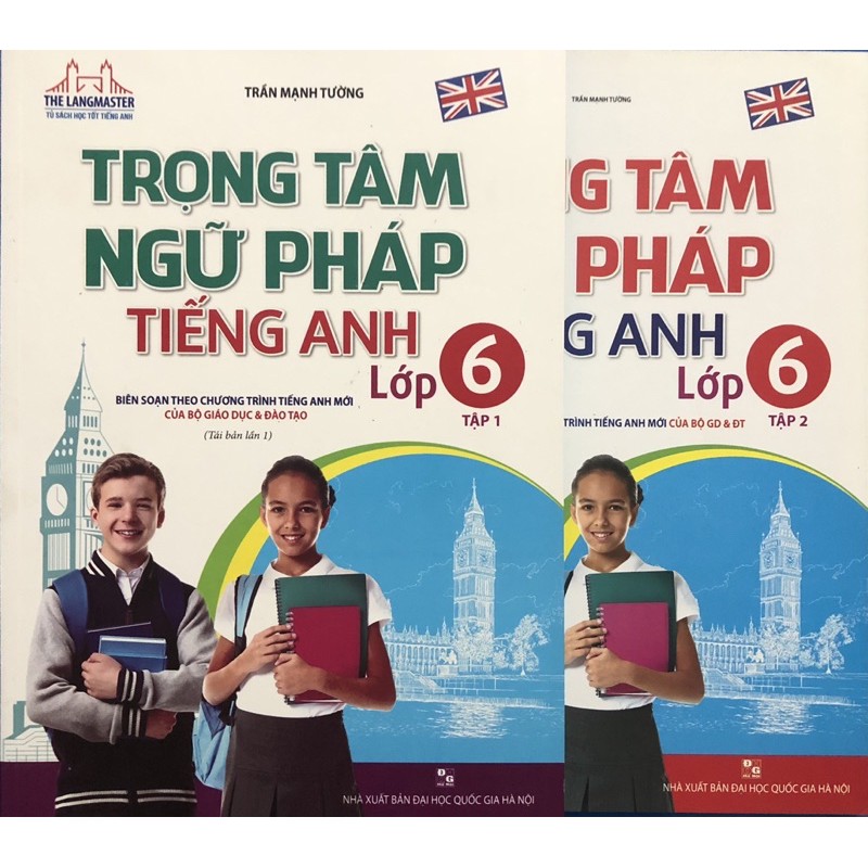 Sách - Trọng tâm ngữ pháp tiếng anh lớp 6 (Combo 2 tập)