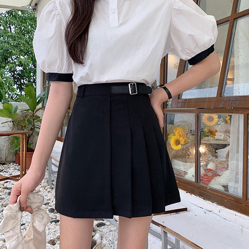 Chân Váy Chữ A Lưng Cao Phong Cách Hàn Quốc Xếp Ly 715 | BigBuy360 - bigbuy360.vn