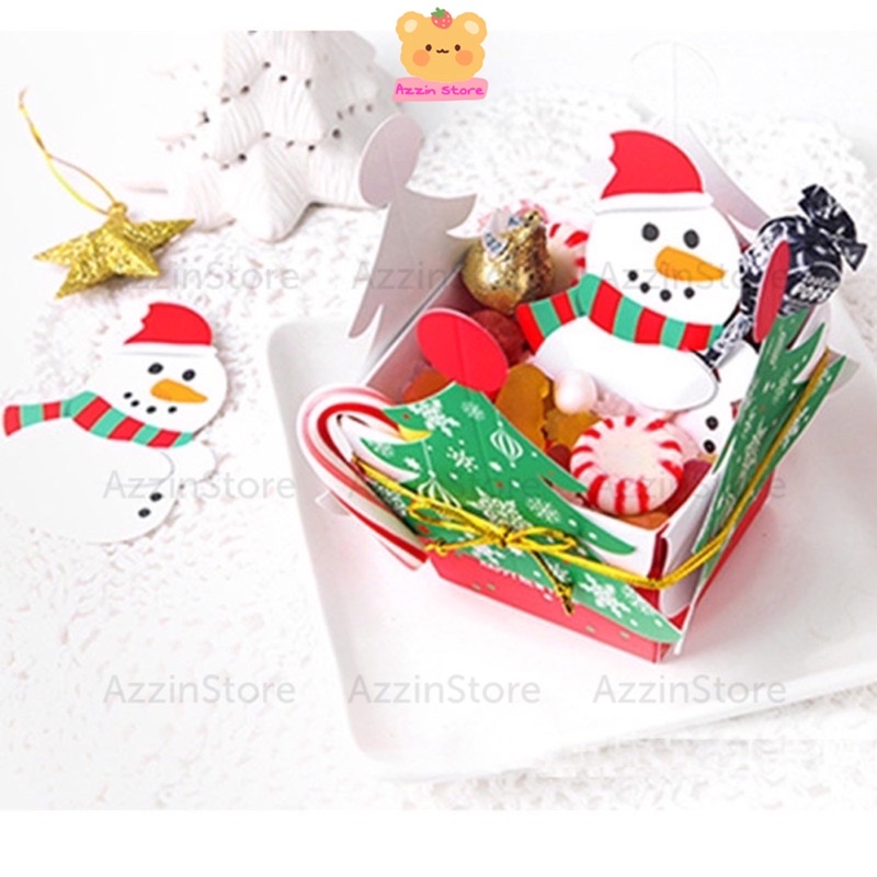 GIẤY THIỆP TRANG TRÍ KẸO MÚT HOẠT HÌNH MÙA NOEL-GIÁNG SINH ( GIAO NGẪU NHIÊN )-Azzin Store