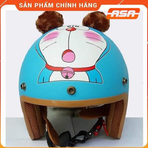 Mũ Bảo Hiểm 3/4 Doremon có tai - ASA HELMETS
