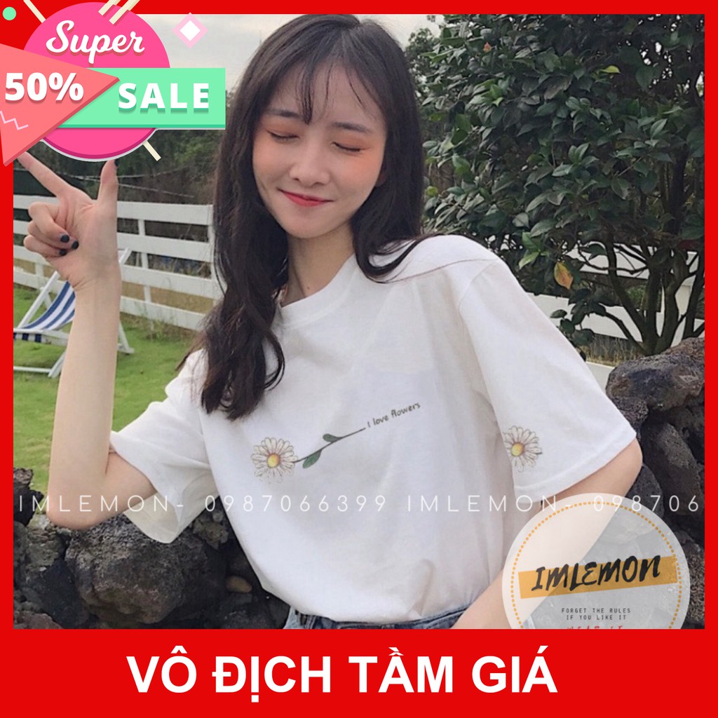 Áo Thun 4D Tay Lỡ Oversize In Họa Tiết FLOWER Hoa Cúc UNISEX | BigBuy360 - bigbuy360.vn