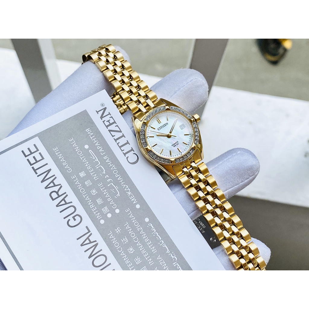 Đồng Hồ Nữ CITIZEN EU6062-50D– QUARTZ  – DÂY KIM LOẠI Chính Hãng Tặng Dây Da Cao Cấp
